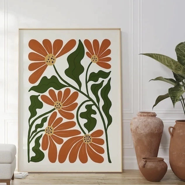 Poster Orange Floral